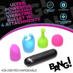 Bang - Rechargeable Bullet With 4 Attachments - Image 6