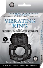 Vibrating Ring Black Pulsating Erection Keeper - Black