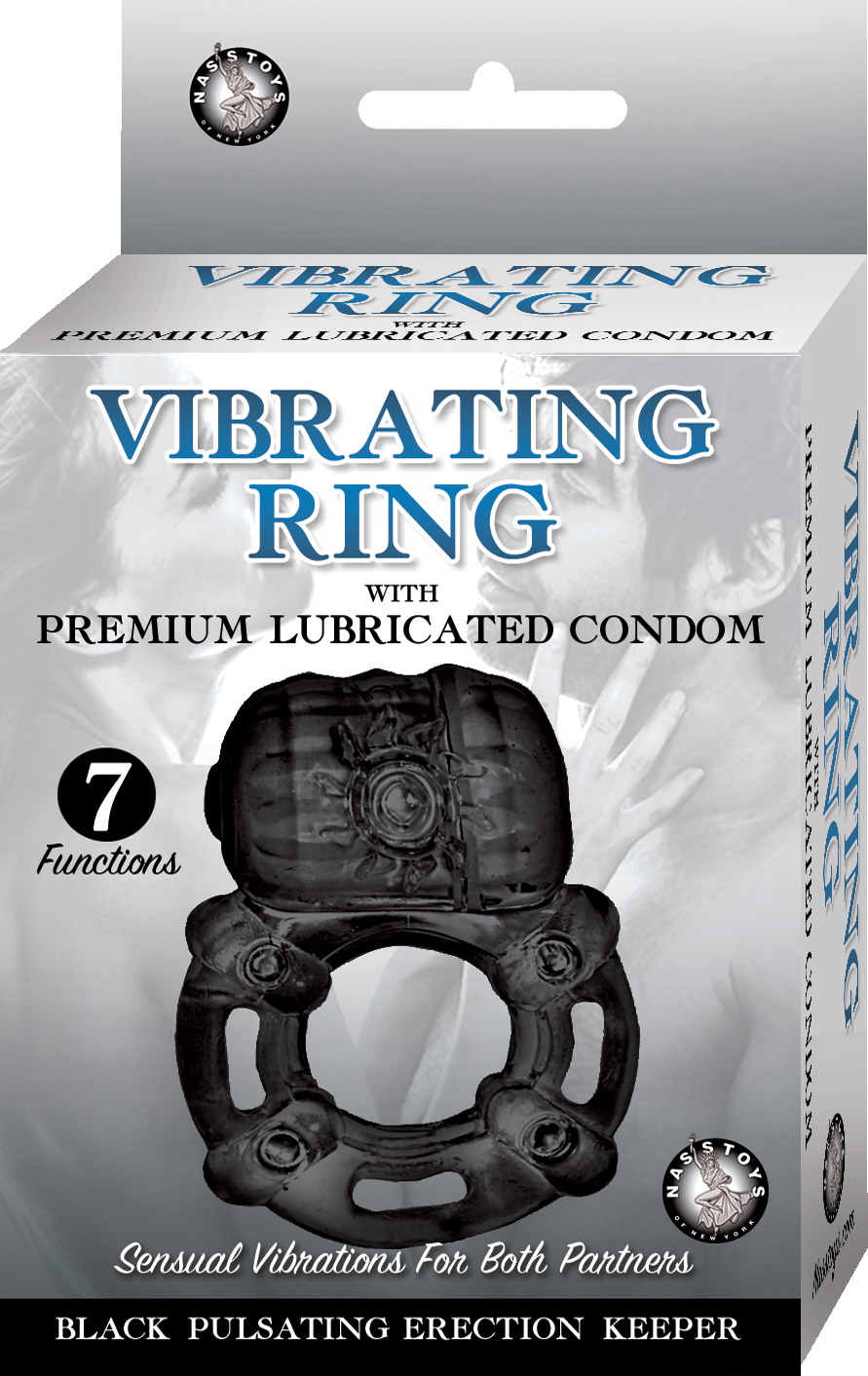 aRFq0HCfsZwE6xa0GOpUP69vfe5FvWrb Vibrating Ring Black Pulsating Erection Keeper - Black - Image 1