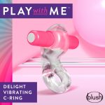 Play With Me – Delight Vibrating C-Ring - Pink - Image 3