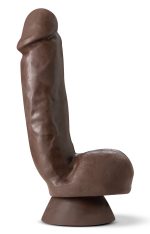 Dr. Skin Plus - 8 Inch Thick Poseable Dildo With Squeezable Balls - Chocolate - Image 2