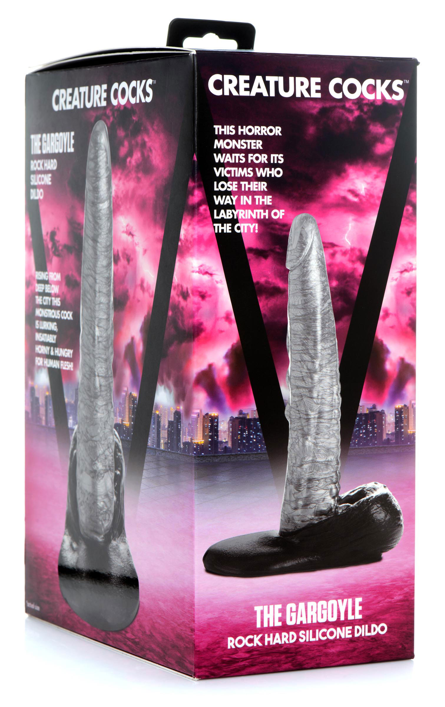 arATMqL146wS2v5pYNFdIrEkowc0Sz3P The Gargoyle Rock Hard Silicone Dildo - Silver - Image 1