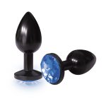 The 9's the Silver Starter Anodized Bejeweled Stainless Steel Plug - Cobalt - Image 2