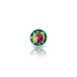 Rainbow Round Gem Silver Metal Plug - Sm - Image 6