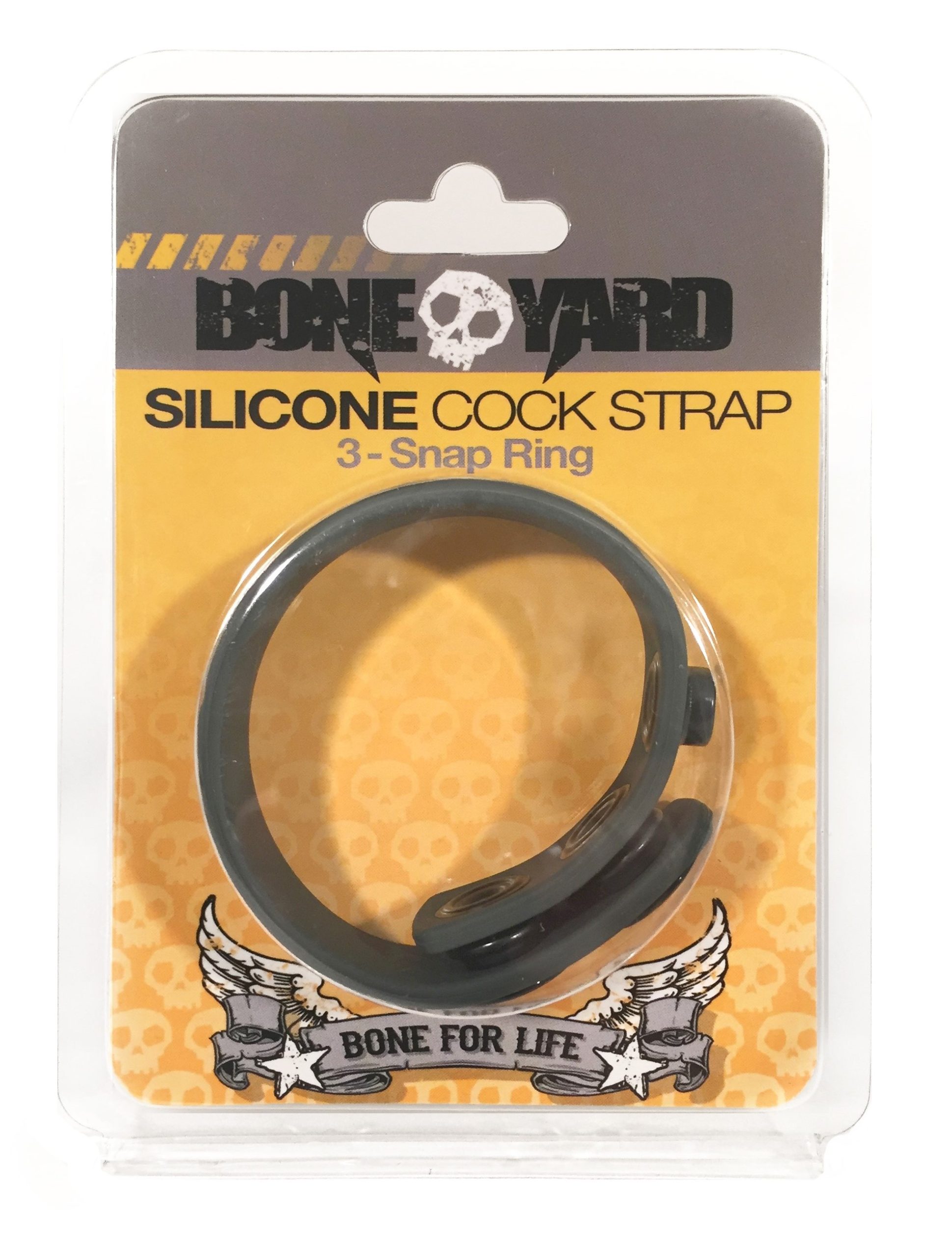 b2mw2GlkWMOfcUz9k8pYaUqvwEUN3wCB Boneyard Silicone Cock Strap 3-Snap Ring - Gray - Image 1