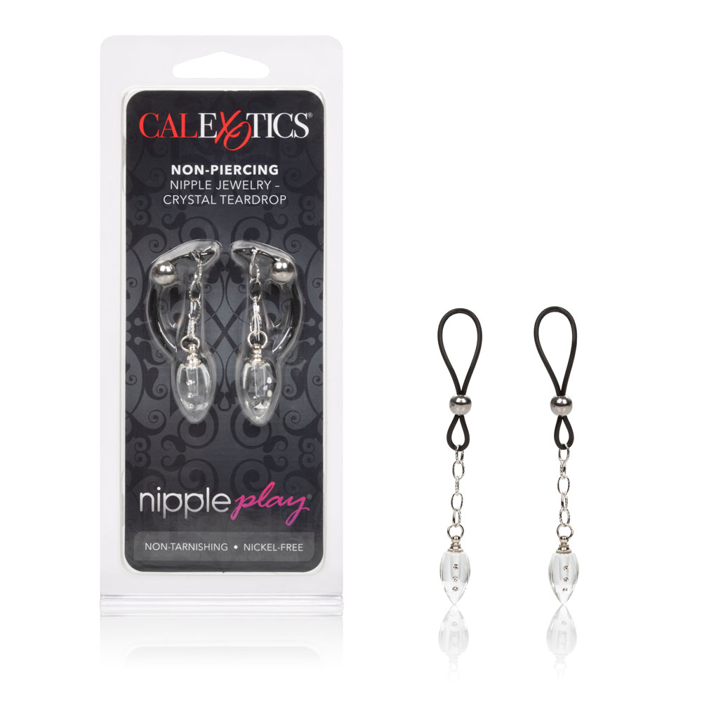 b3uevzZYVfQReI2NSchxaJMkKLsZNNk2 Nipple Play Non-Piercing Nipple Jewelry Crystal Teardrop - Image 1