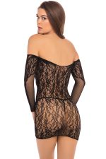 Demure Long Sleeve Mini Dress - Black - Small/ Medium - Image 2
