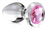 Pink Gem Glass Anal Plug - Large - Image 2