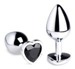 Black Heart Gem Anal Plug - Medium - Image 5