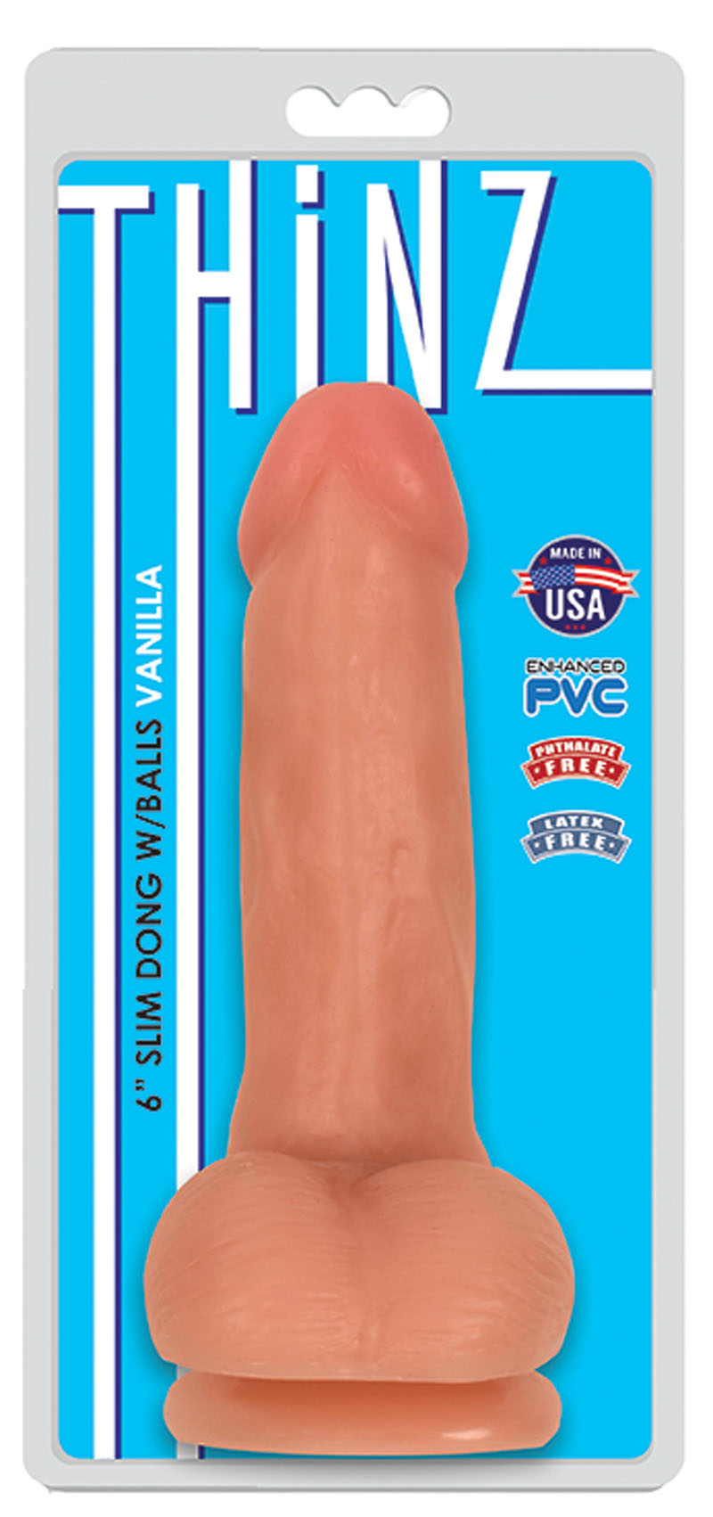 CN-09-0429-11 Chocolate 6" Thinz 6 Inch Slim Dong - Vanilla - Image 1