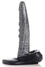 The Gargoyle Rock Hard Silicone Dildo - Silver - Image 2