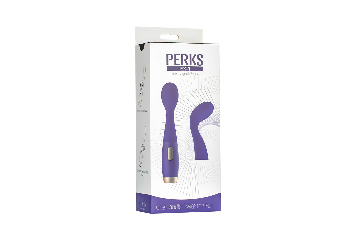 bQVjnYH6Zja81T0qRQTsiteW6JDci8HL Perks Ex-1 Clitoral Stimulating Wand and G-Spot Vibrator - Purple - Image 1