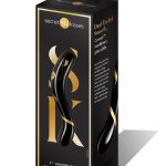 Secret Kisses - 7 Inch Handblown Double Ended Dildo - Black