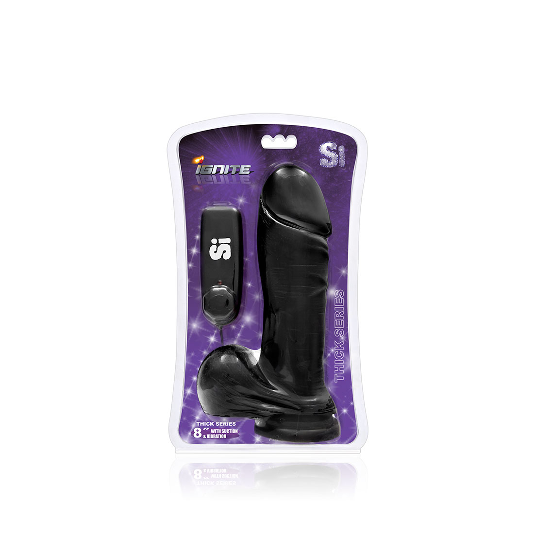 bSSEn1AwN3UiGp2RUAhxStDnfH0NffYL 8" Thick Cock W/balls, Egg, & Suction - Black - Image 1