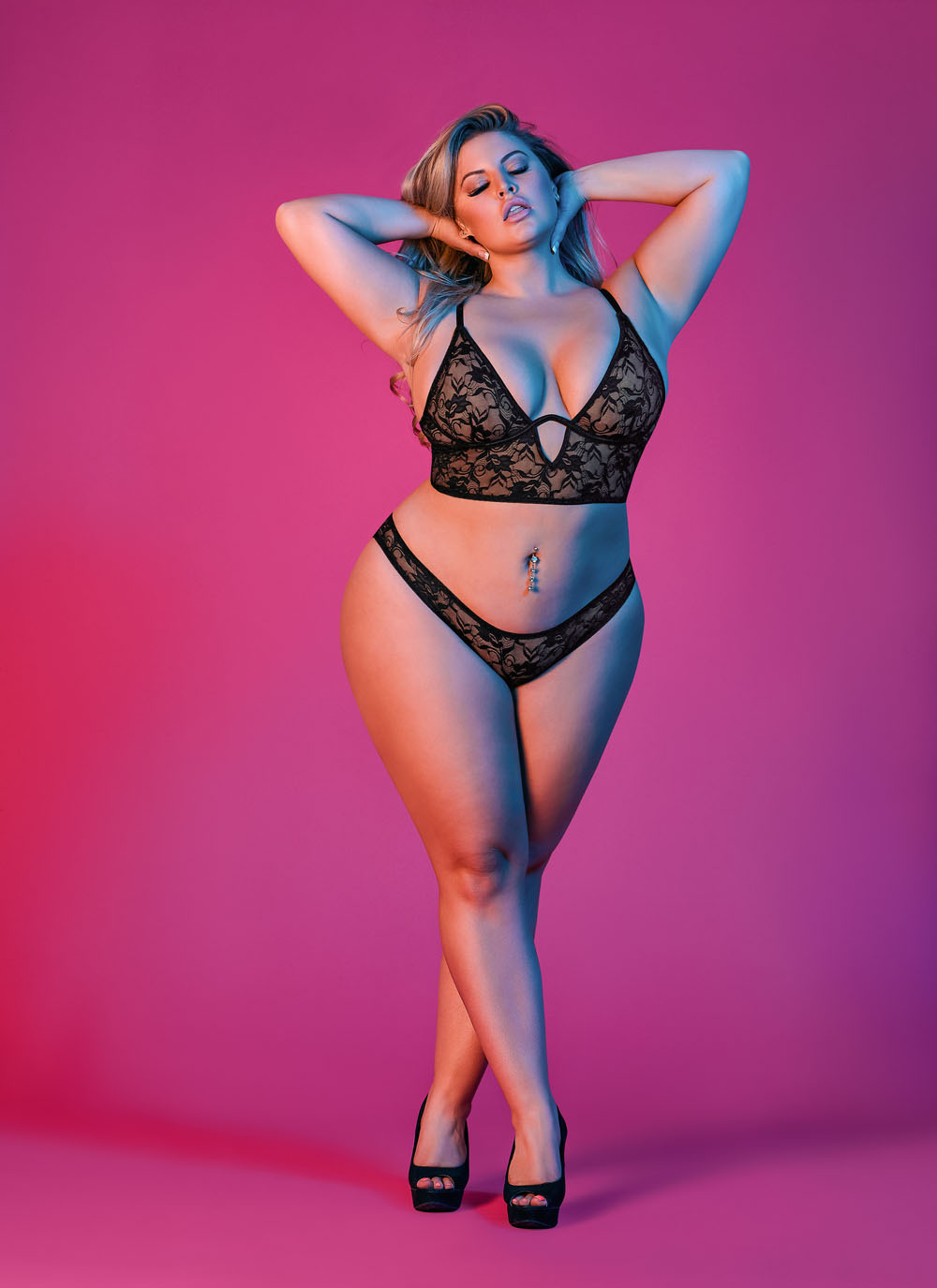 bY5a8XGxRxTCzD3IS4A4a2vkxaf4I5mF Sexy Time Underwire Bralette and Panty Set - Black - 1x-3x - Image 1