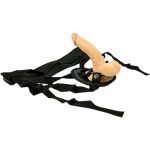 All American Whoppers 6.5-Inch- Dong With Universal Harness- Flesh - Image 4