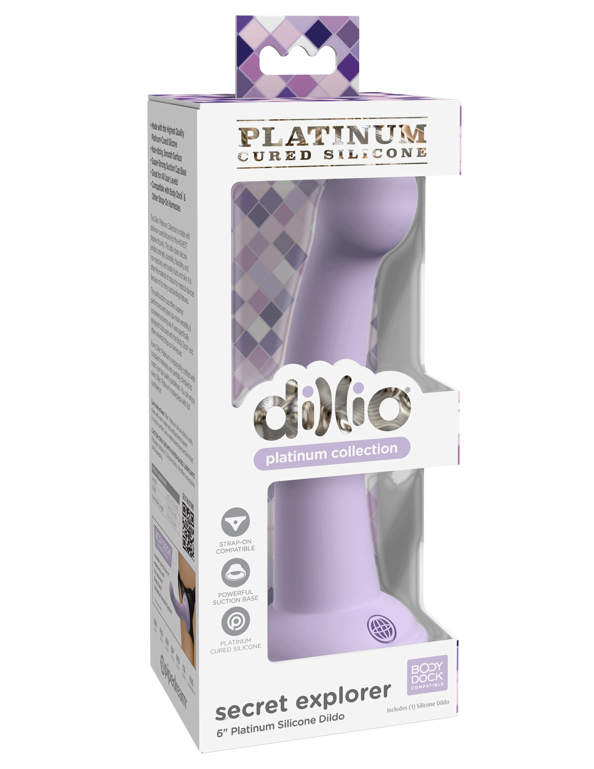 bd5F0vLVCXSqD35WS6gIio49m9Flw4dN Dillio Platinum - Secret Explorer 6 Inch Dildo - Purple - Image 1