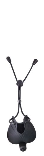 My Cock Ring Vibrating Scrotum Pouch & Cinch - Black - Image 2