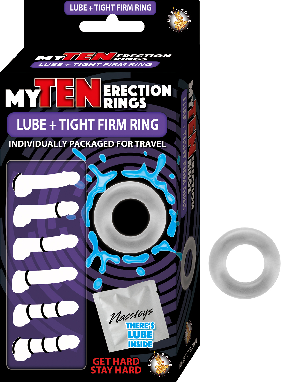 bn9HmjtVe7nII6CVL0W2tjOAtODJMNUu My Ten Erection Rings Lube + Tight Firm Ring - Clear - Image 1