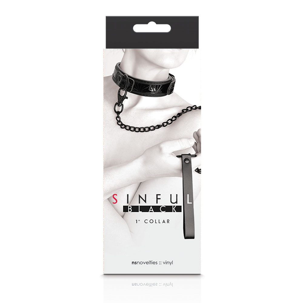 brTBqrFwCRRrcqfyOiMzGabBZKqSc2wa Sinful - 1 Inch Collar - Black - Image 1