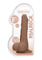 8 Inch Dong With Testicles - Tan