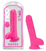 Neo - 9 Inch Dual Density Dildo - Neon Pink - Image 6