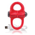Charged Yoga Rechargeable Vibe Ring - Red - Image 4