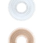 Mack Tuff Ribbed Cock Rings-Clear and Smoke