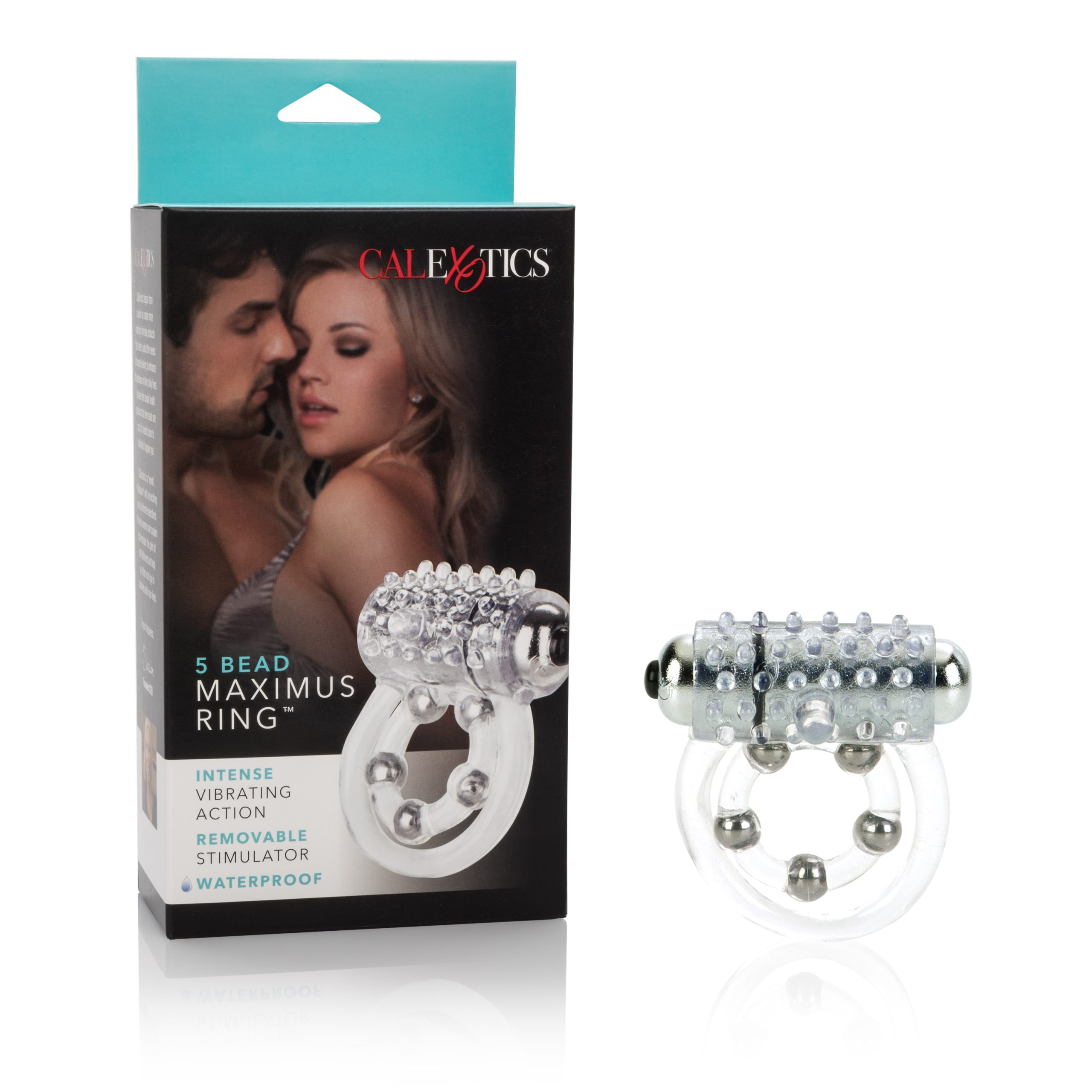 c3tpUMIzfPlG0FRuLEqXZZFbBGSVNDGX Maximus Enhancement Ring 5 Stroker Beads Rechargeable Clear - Image 1