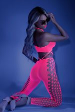 Own the Night Bodystocking - One Size - Neon Pink - Image 2