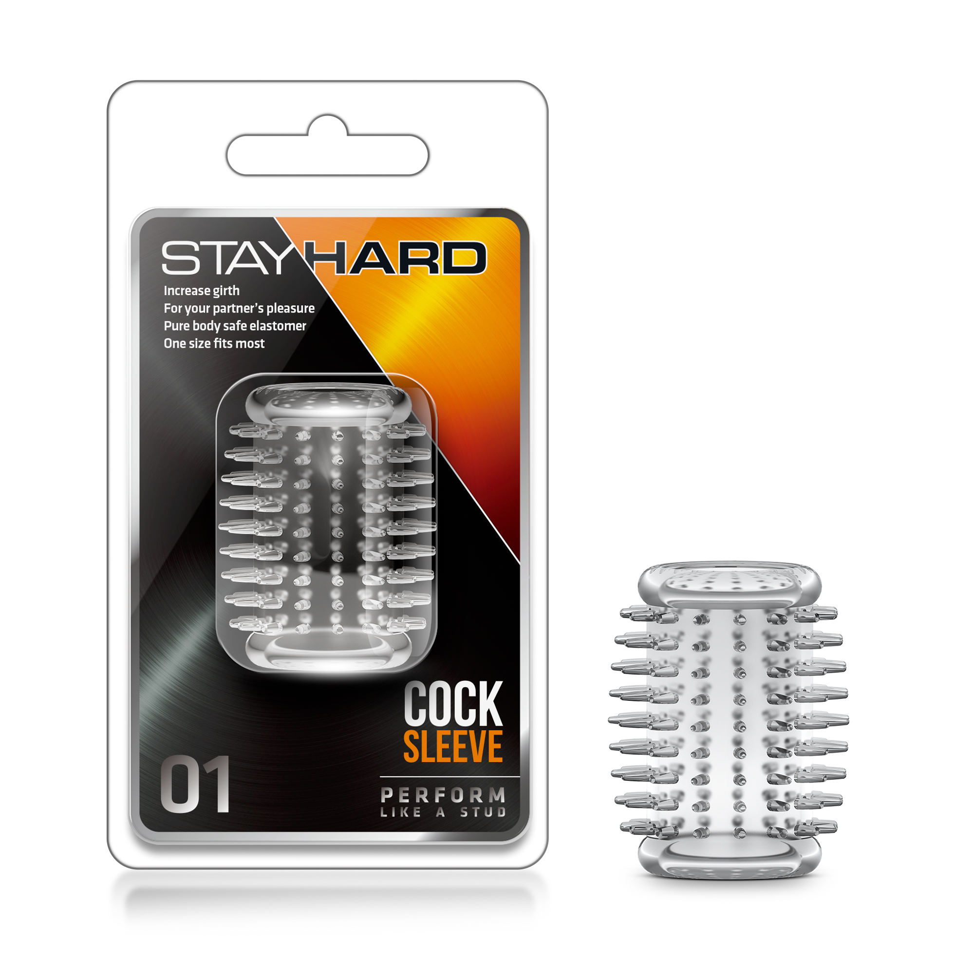 www.blushnovelties.com Stay Hard Cock Sleeve 01 - Clear - Image 1