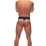 Retro Sport Panel Thong - L/ XL - Black/ Blue