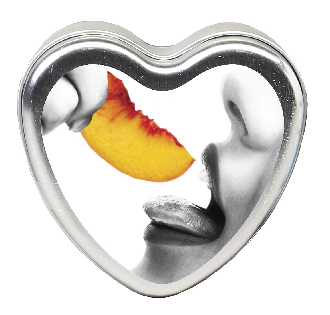 cPH6OU9CzaNTx4yqa6w7eTz5OQjplbMg Edible Heart Candle - Peach - 4 Oz. - Image 1