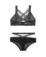 Karma's a Bitch Bralette and Cutout Panty Set - Black - L/xl - Image 4