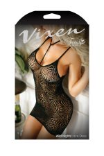 Wild Nights Harness Stretch Lace Dress With Open Back - One Size - Xl