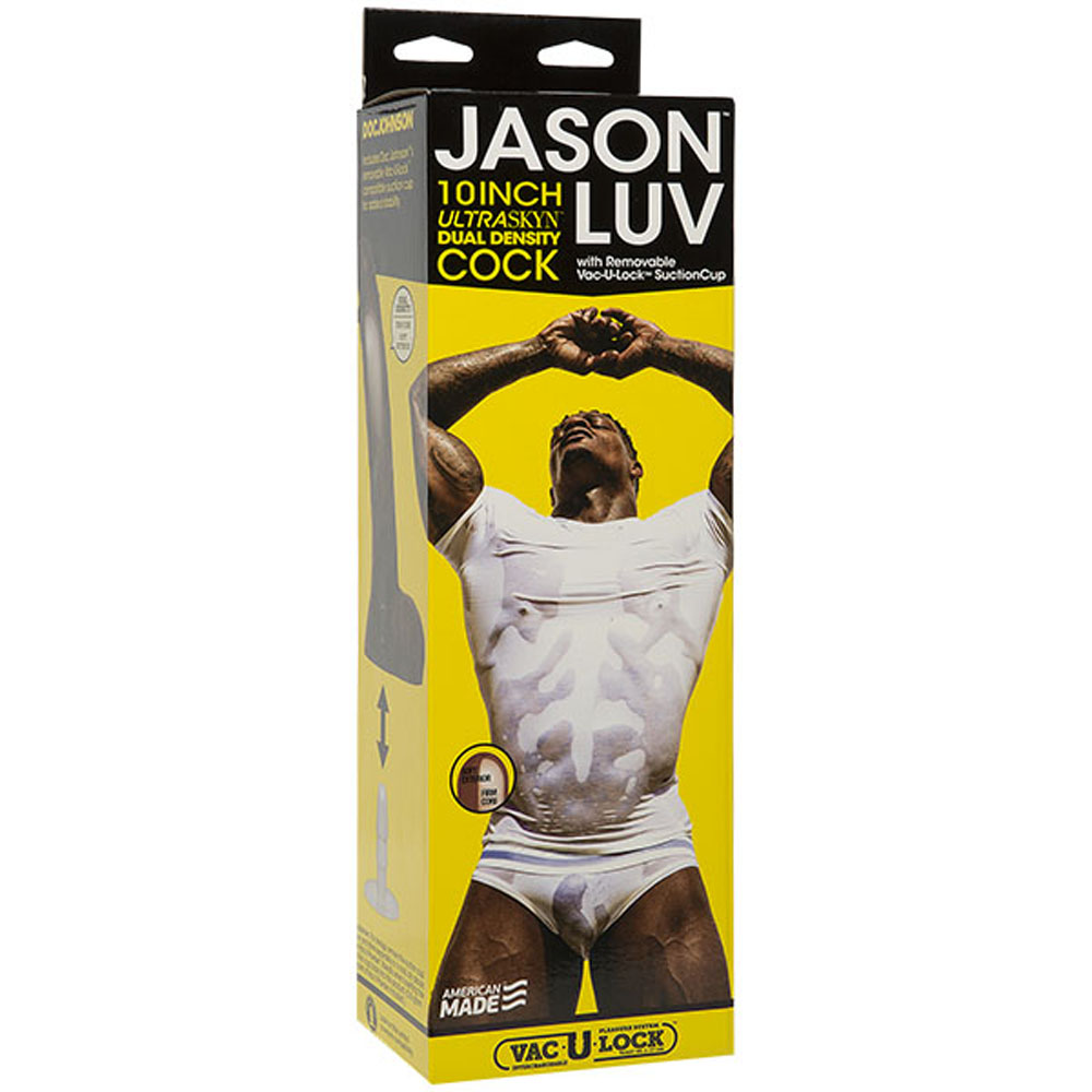 ccm4VfEAwnUbh0qh2QCFYlVdNQaVmT2a Jason Luv - 10 Inch Ultraskyn Cock With Removable Vac-U-Lock Suction Cup - Chocolate - Image 1