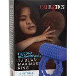 Silicone Rechargeable 10 Bead Maximus Ring - Blue