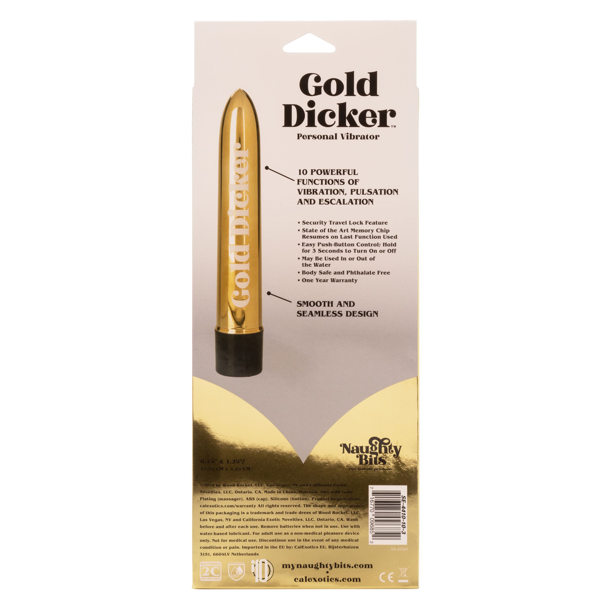 chRQ8ucBmmolUTVKwVScf1VjfzqPlH3W Naughty Bits Gold Dicker Personal Vibrator - Image 1