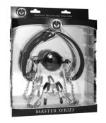Hinder Silicone Breathable Ball Gag and Nipple Clamps - Image 2