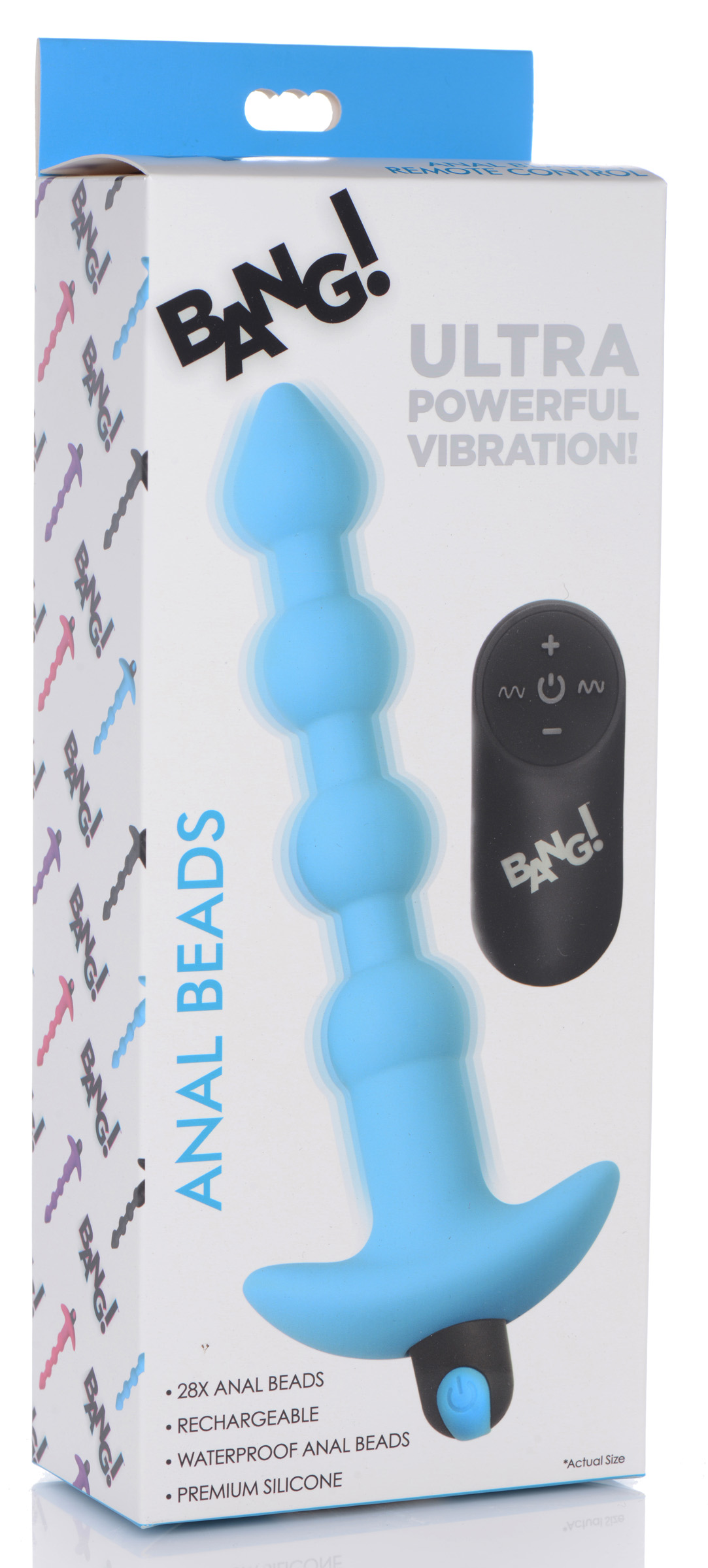 d3u4quVd4U5qyduGkEwVsNmMXwNORqxd Bang - Vibrating Silicone Anal Beads and Remote Control - Blue - Image 1