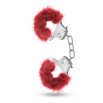 Temptasia - Plush Fur Cuffs - Burgundy - Image 2