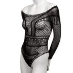 Scandal Plus Size Off the Shoulder Body Suit - Plus Size - Black - Image 4