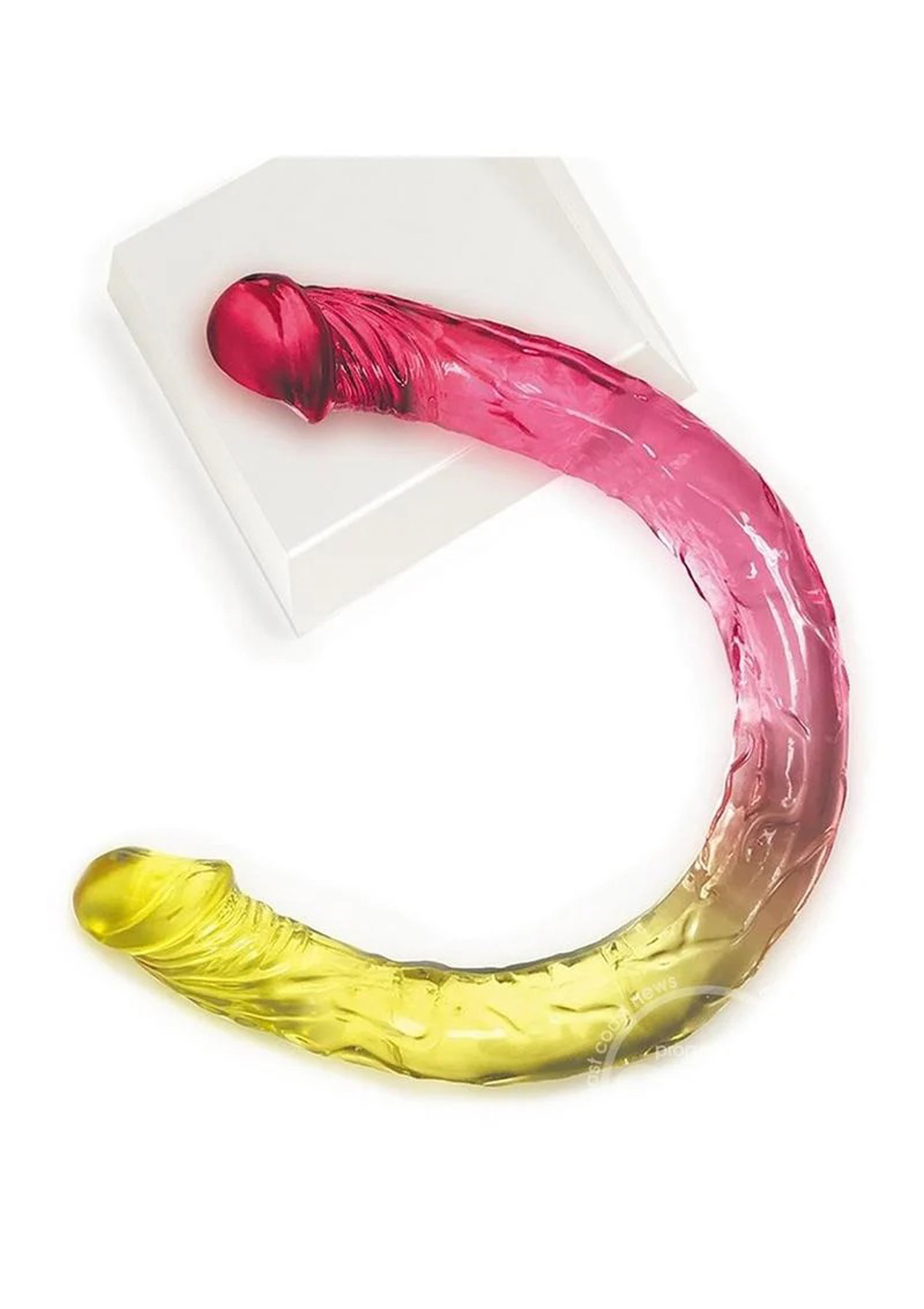 dEkXZR7f7keOGDETa9sHHg5K1DxPcNK7 Shades - 17 Inch Double Dong - Pink and Yellow - Image 1