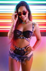 Not Your Bitch Lace Bra and Cutout Panty Set - Black - M/l - Image 2