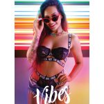 Not Your Bitch Lace Bra and Cutout Panty Set - Black - M/l