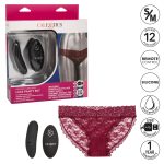 Remote Control Lace Panty Set - S/ M - Burgundy - Image 11