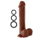 9 Inch Silicone Pro Odorless Dong - Brown - Image 2