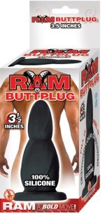 Ram Butt Plug 3.5-Inches - Black - Image 2
