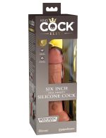 King Cock Elite 6 Inch Silicone Dual Density Cock - Tan - Image 2