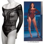 Scandal Off the Shoulder Body Suit - One Size - Black - Image 5
